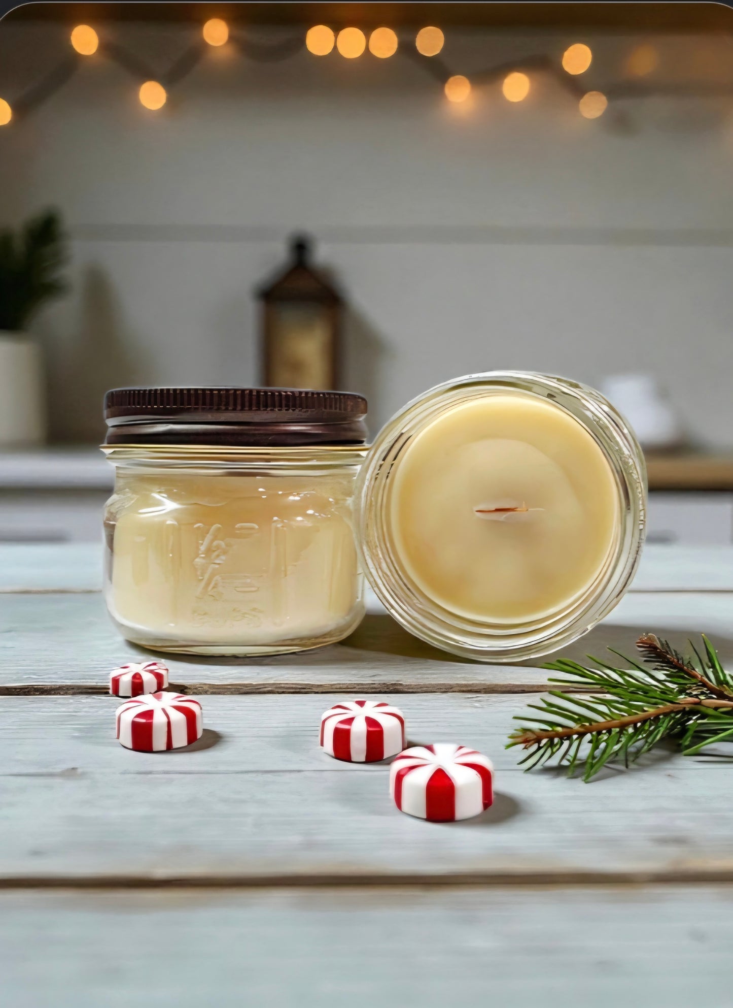 Peppermint Bark 4 oz. Mason Jar Candle