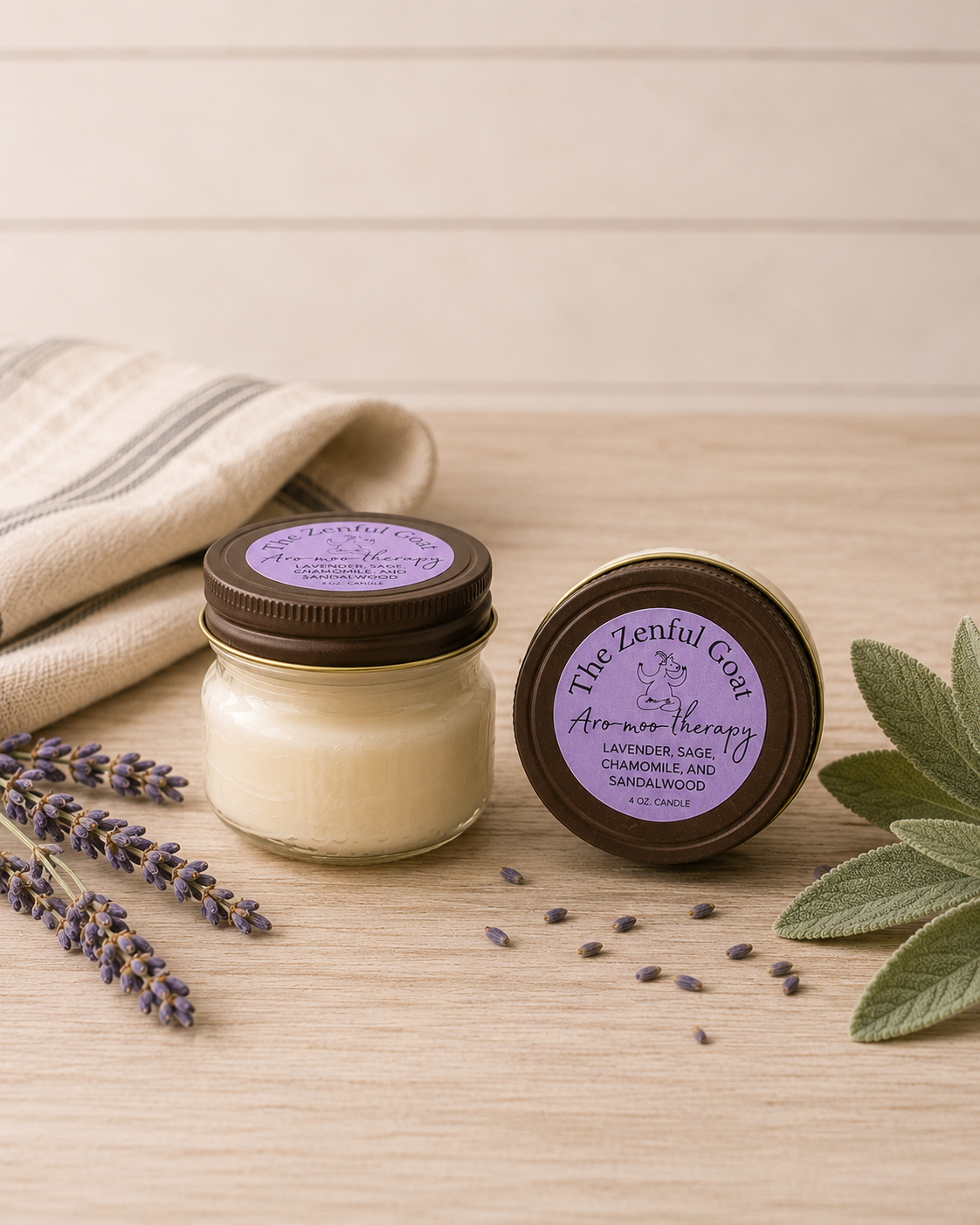 Aro-moo-Therapy 4 oz. Mason Jar Candle
