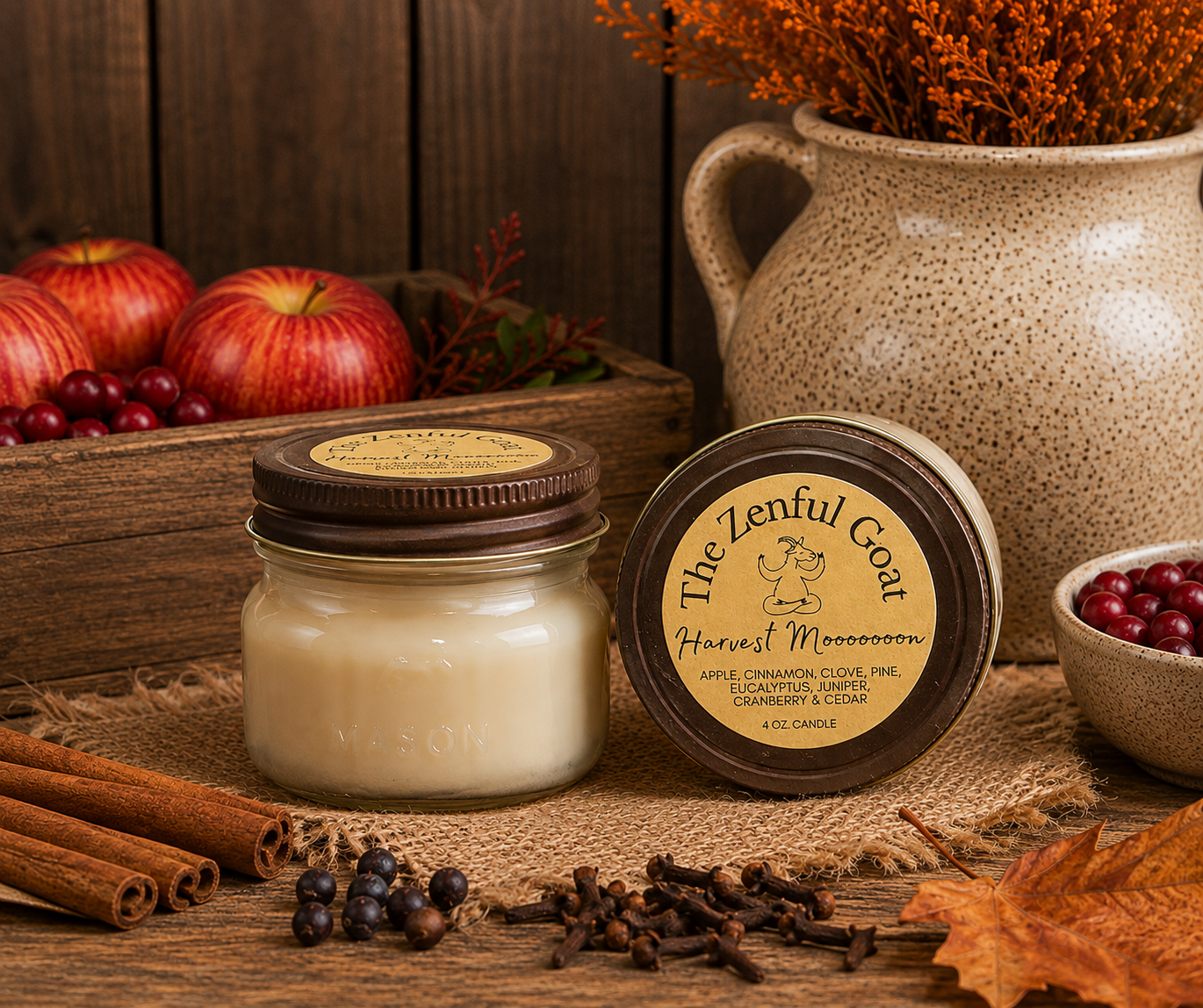 Harvest Mooooooon 4 oz. Mason Jar Candle