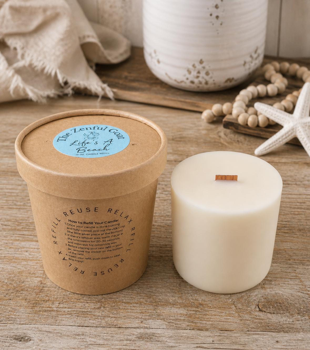 Life's a Beach Candle Refill