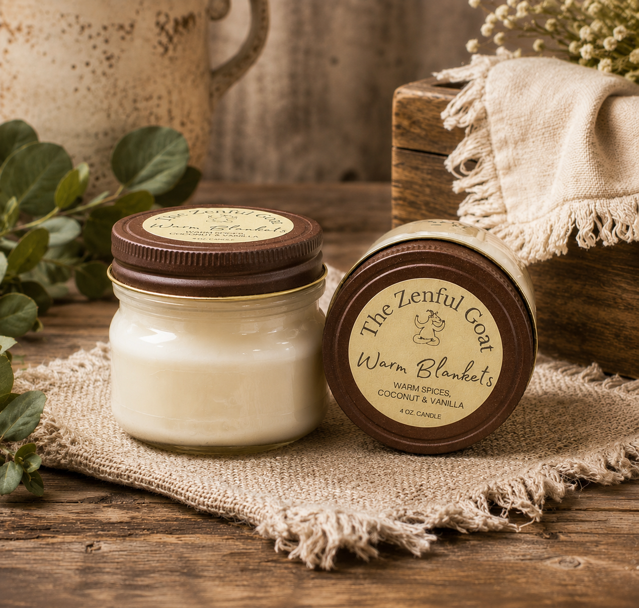 Warm Blankets 4 oz. Mason Jar Candle