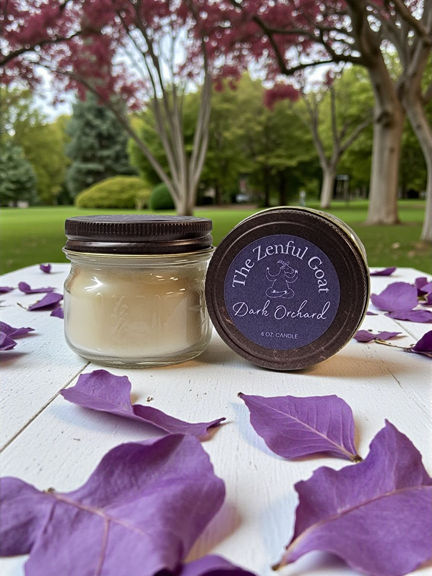 Dark Orchard 4 oz Mason Jar Candle