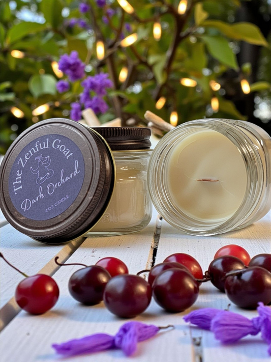 Dark Orchard 4 oz Mason Jar Candle