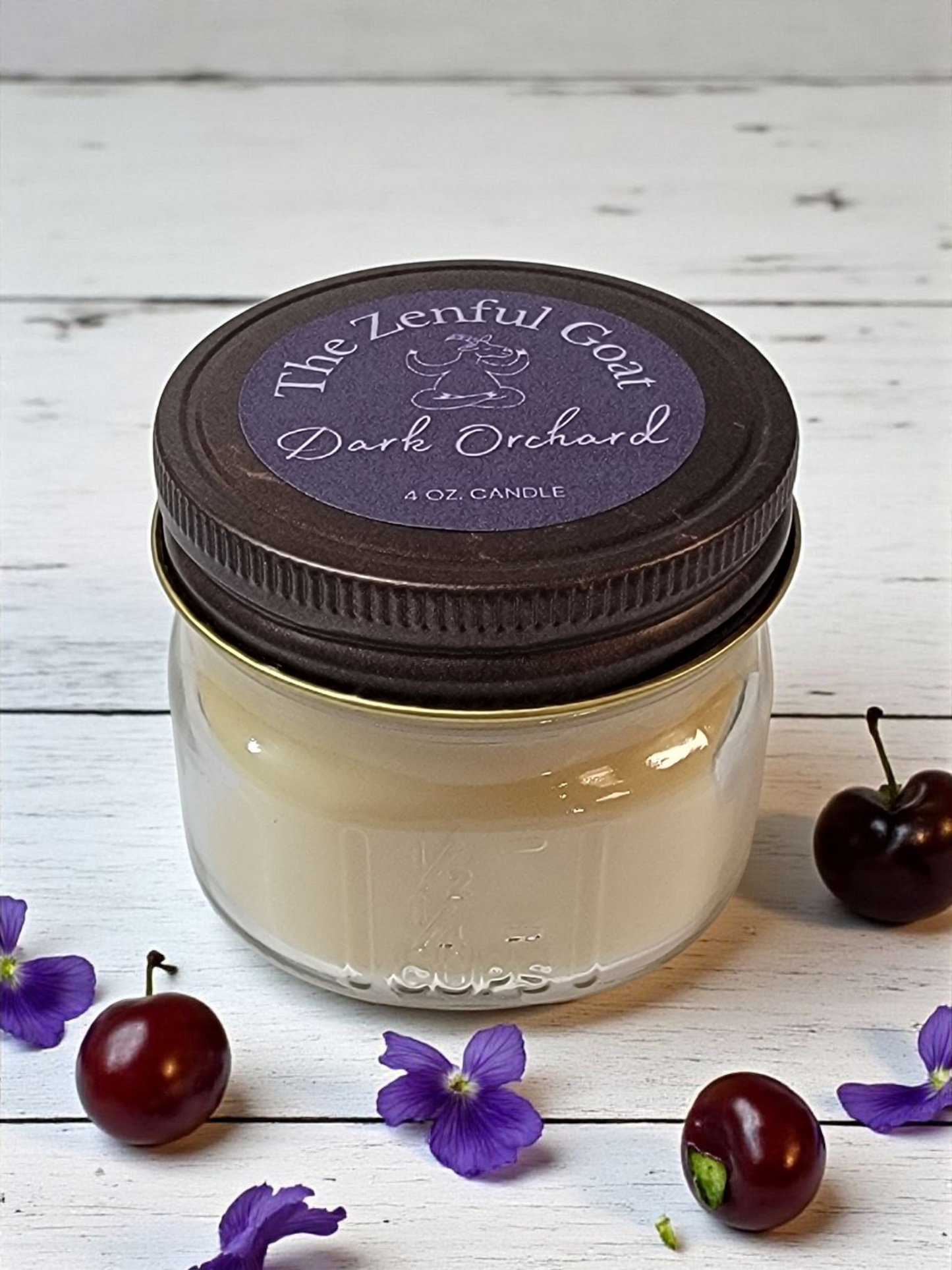 Dark Orchard 4 oz Mason Jar Candle