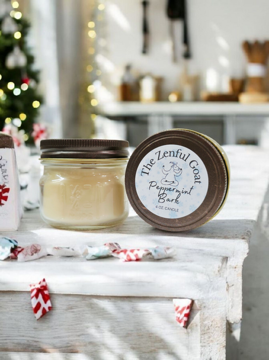 Peppermint Bark 4 oz. Mason Jar Candle