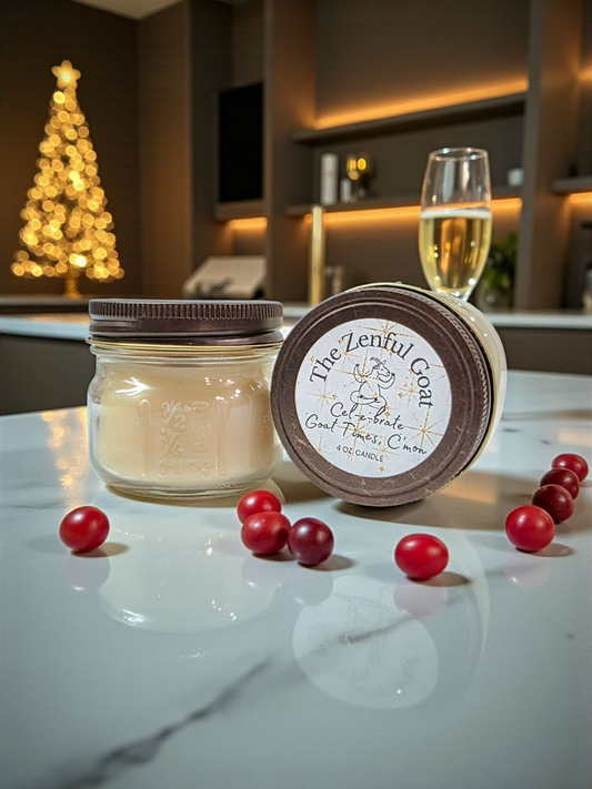Cel-e-brate Goat Times, C'mon! 4 oz. Mason Jar Candle