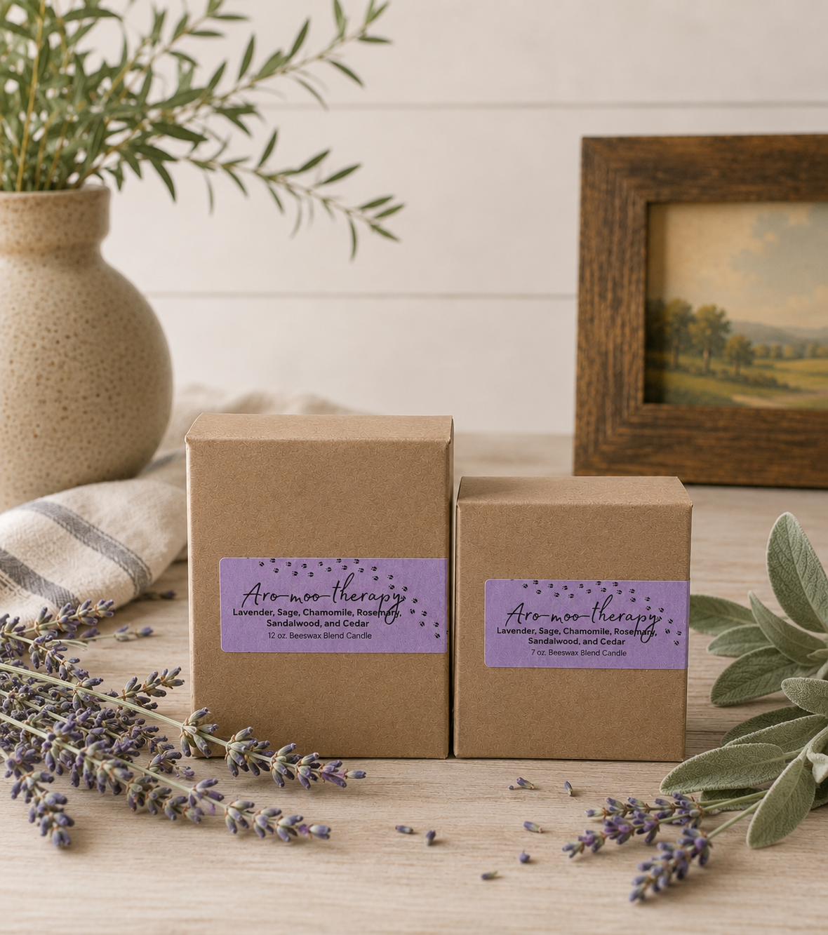 Aro-moo-Therapy Candle