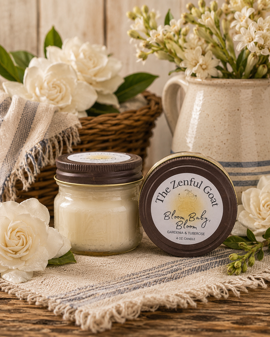 Bloom Baby, Bloom 4 oz. Mason Jar Candle