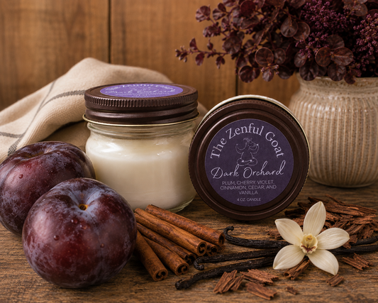 Dark Orchard 4 oz Mason Jar Candle