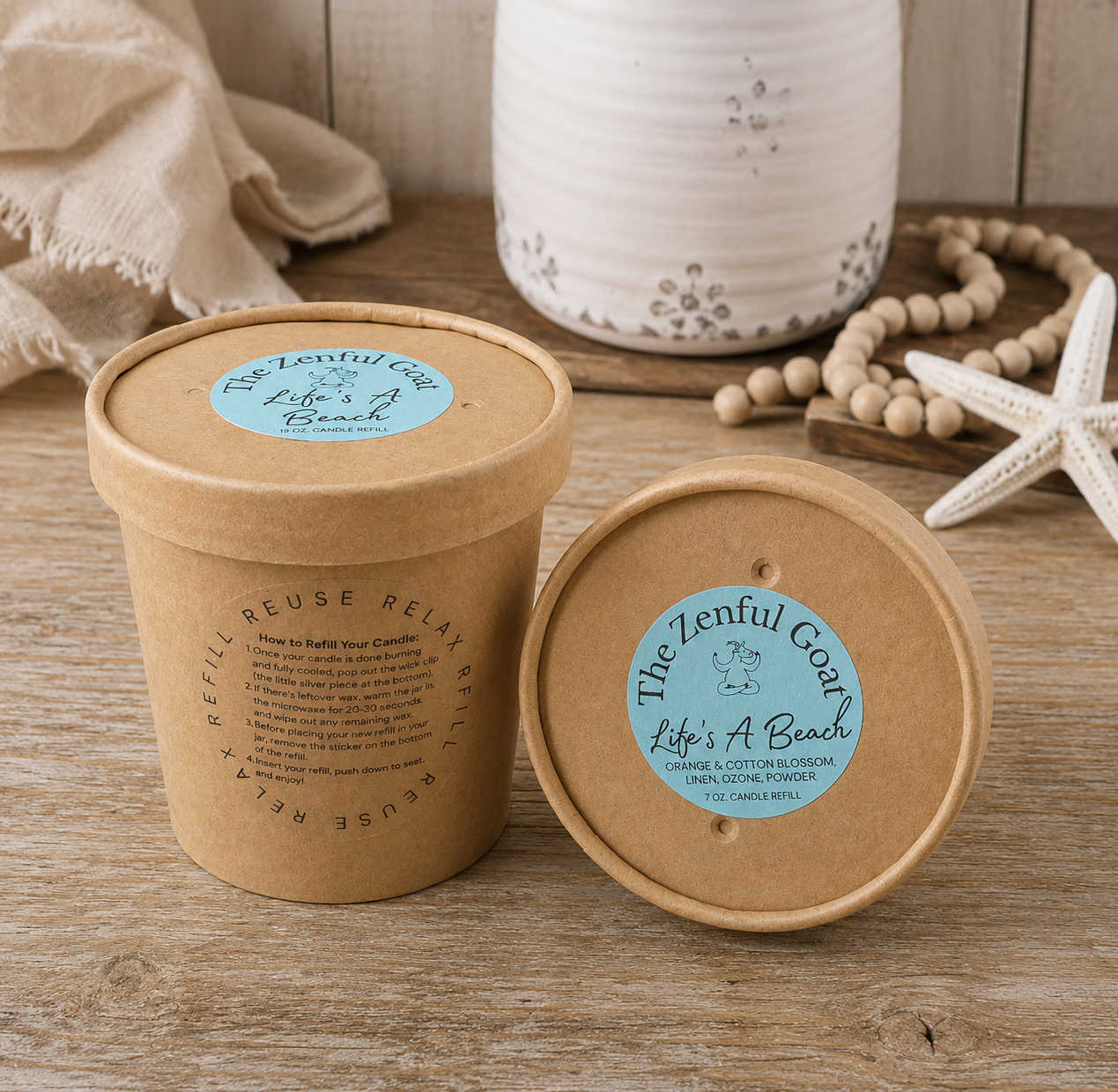 Life's a Beach Candle Refill