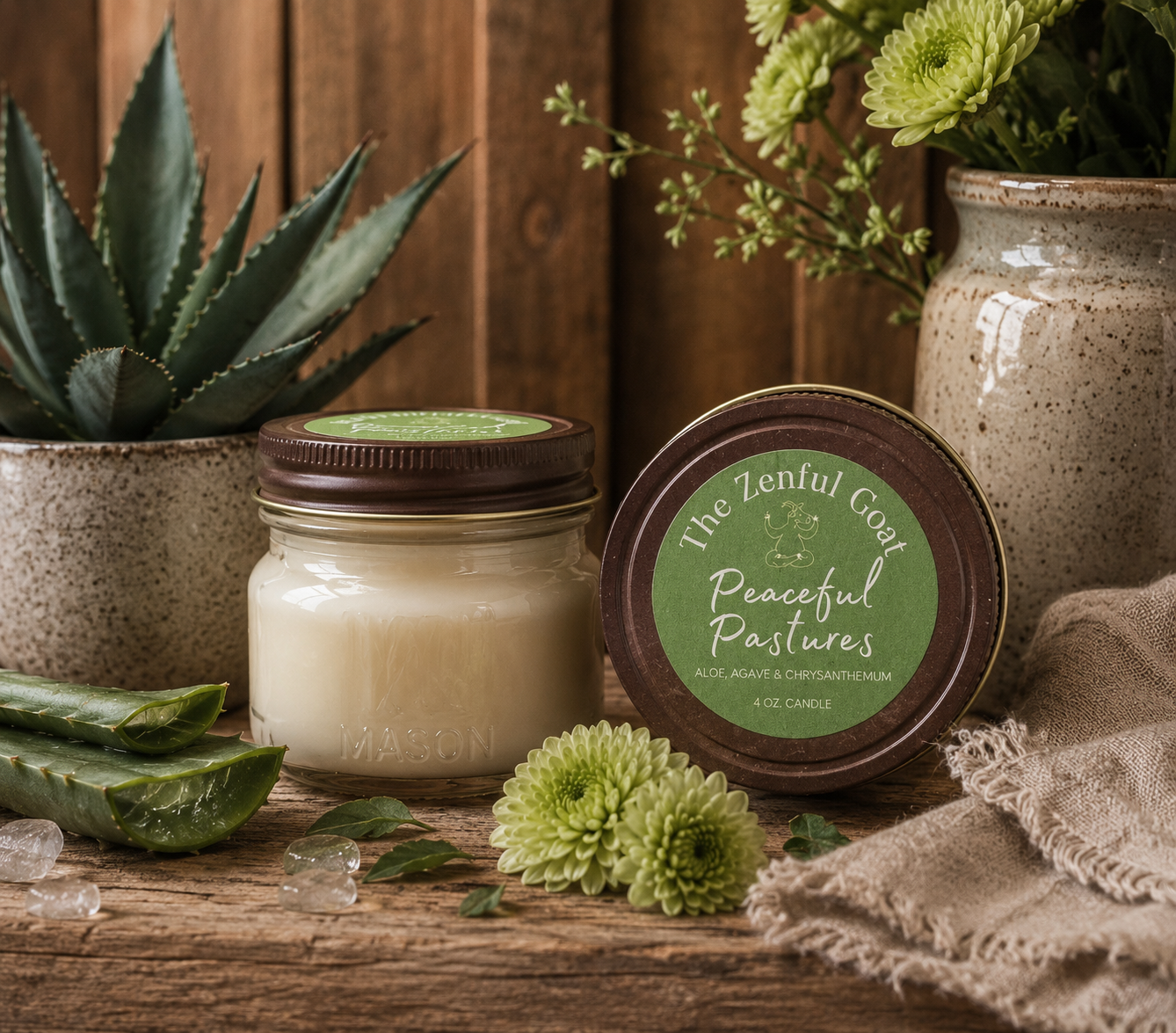 Peaceful Pastures 4 oz. Mason Jar Candle
